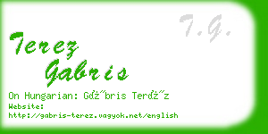 terez gabris business card